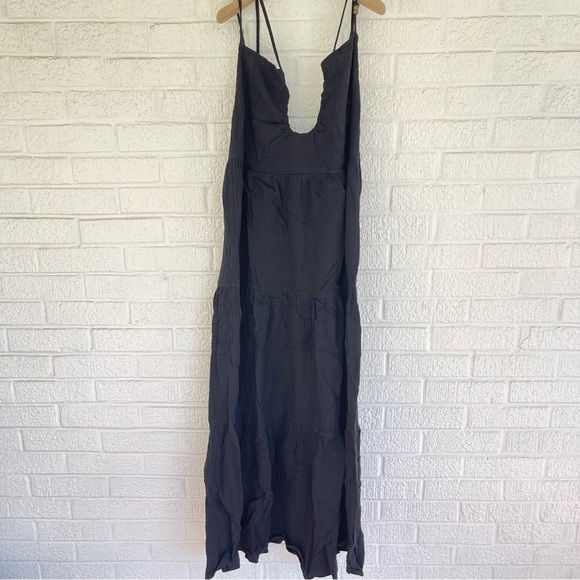 NEW Charlie Holiday Harlow Maxi Dress Gauze XIW6005 Black Medium NWT - Picture 2 of 9